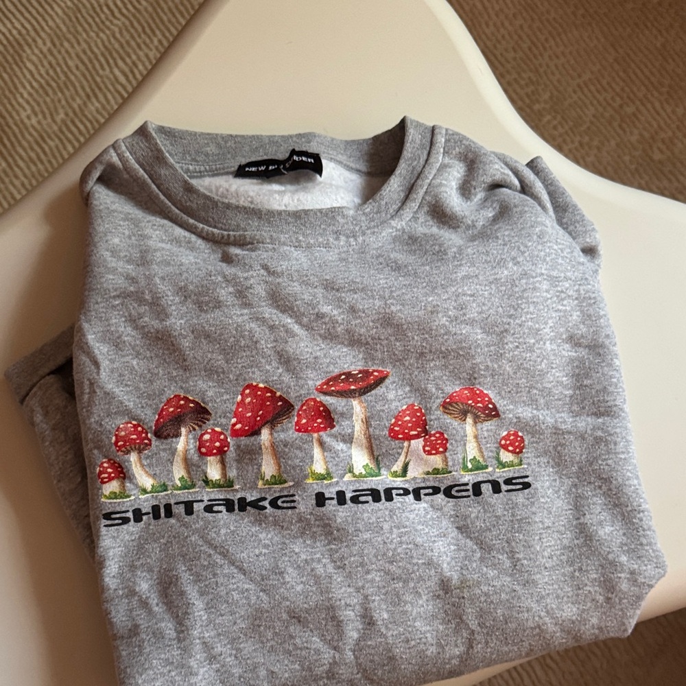 Y2k sweatshirt mushrooms